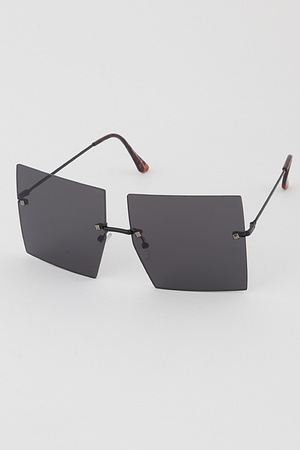 Rimless Square Lens Sunglasses