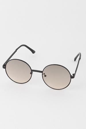 Chain Detailed Round Sunglasses