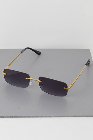 Classic Rimless Rectangular Sunglasses