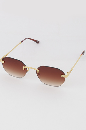Rimless Round Sunglasses