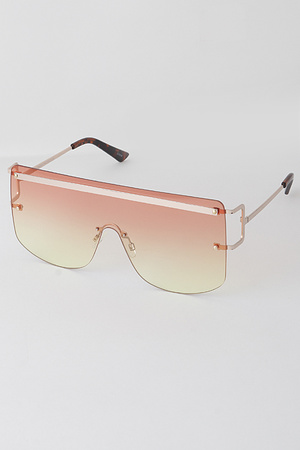 Unique Rimless Shield Sunglasses
