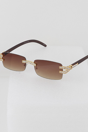 Rimless Rectangular Sunglasses