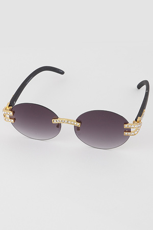 Rimless Round Sunglasses