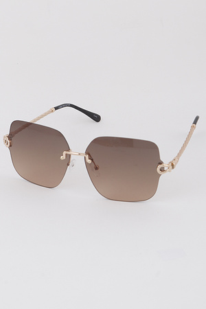 Rimless Oversized Sunglasses