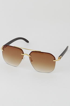 Gold Plated Aviator Sunglasses