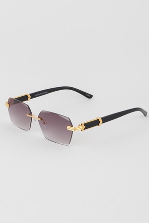 RIMELESS GEOMETRIC SUNGLASSES