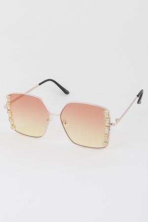 Rhinestone Loop Sunglasses