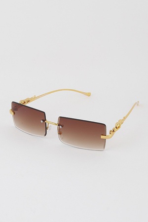 Rimless Cheetah Sunglasses
