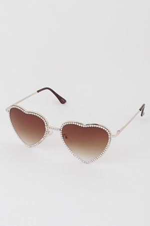 Jeweled Heart Sunglasses