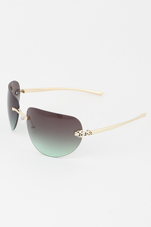 Curved Two Toned Gradient Sunglasses