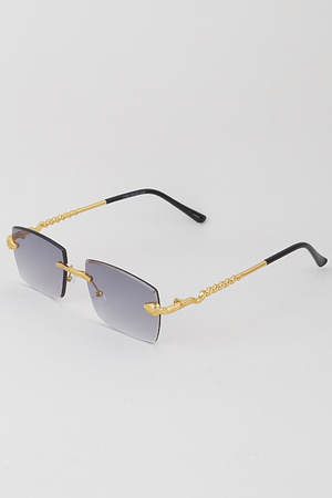 Rimless Twisted Snake Sunglasses