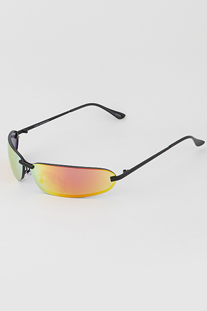 Curved Polycarbonate Bar Sunglasses