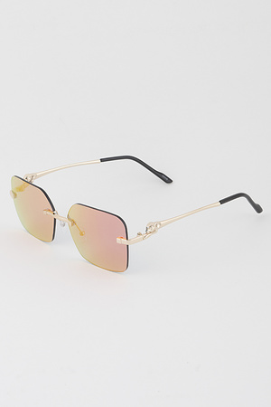 Modern Rimless Polycarbonate Sunglasses