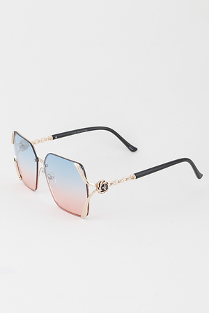 Minimal Chain Gradient Sunglasses