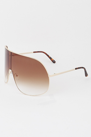 Oversized Gradient Shield Sunglasses