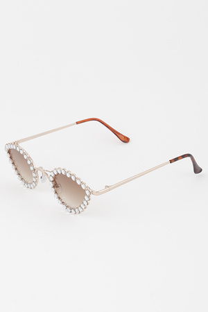 Bejeweled Teardrop Sunglasses