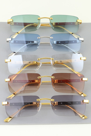 Chic Pillar Rimless Sunglasses