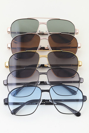 Gold Modern Aviator Sunglasses
