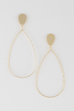 Twisted Open Cut Water Drop Earrings