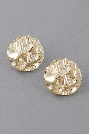 Small Wrinkled Stud Earrings