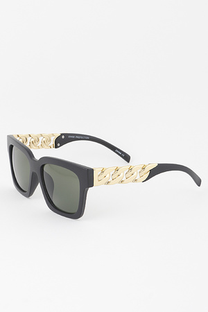 Triple Curb Chain Gradient Sunglasses