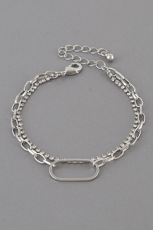 Round Frame Pendant Bracelet