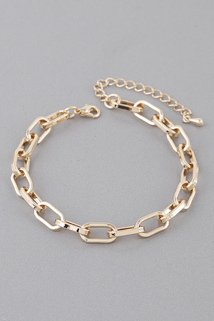 Rounded Simple Chain Bracelet