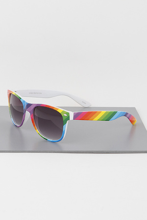 Rainbow Striped Sunglasses