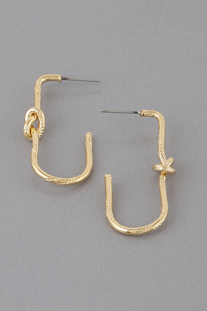 Simple Knotted Hoop Earrings