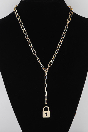 Lock Pendant Chain Necklace