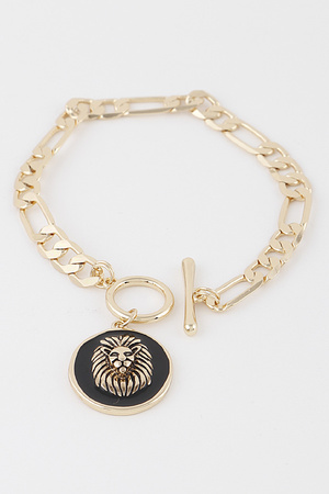 Lion Emblem Toggle Bracele