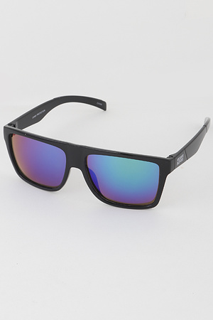 Mirrored Lens Rectangular Sunglasses
