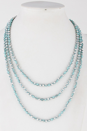 Three Layered Beaded Necklace 6EBC4