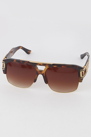 Half Frame Aviator Sunglasses