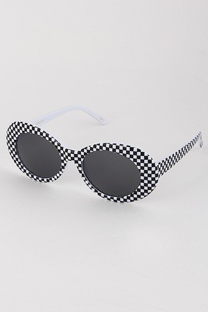 Square Pattern Framed Fashion Sunglasses