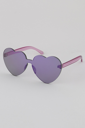 Monotone Heart Sunglasses