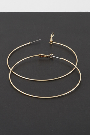 Engraved Thin Hoop Earrings