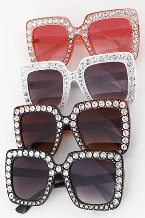 Oversize Rhinestone sunglasses