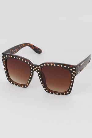 Studded Square Sunglasses