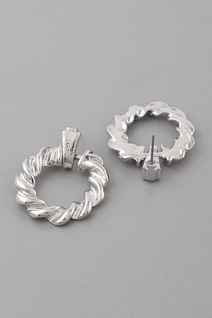 Twisted Rope Disk Earrings