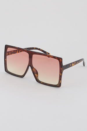 Oversized Rectangular Shield Sunglasses