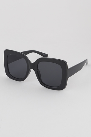 Wide Frame Rectangle Sunglasses