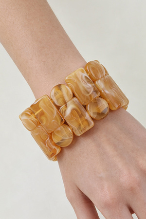 Modern Stone Shapes Band Bracelet