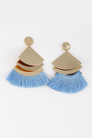 3 Layer Triangle Earrings with Tassel Details 8EAB4