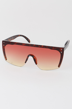 Half Rimmed Shield Sunglasses