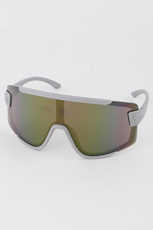 Mirrored Shield Sunglasses