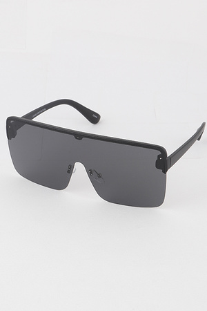 Half Frame Shield Sunglasses