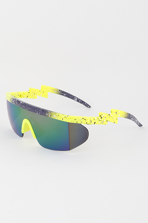 Thunder Bolt Shield Sunglasses