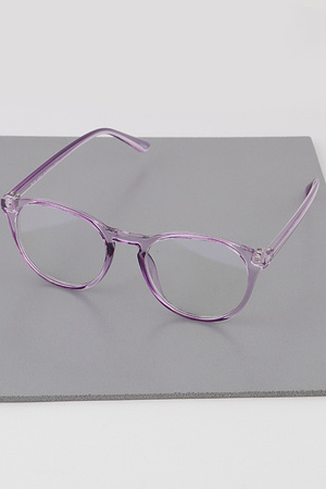 Translucent Round Blue Light Blocker Glasses