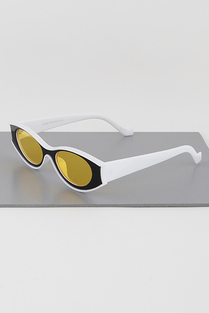 Two Toned  Oval  Sunglasses